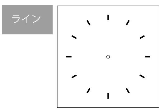 文字盤-ライン