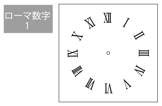 文字盤-ローマ数字1