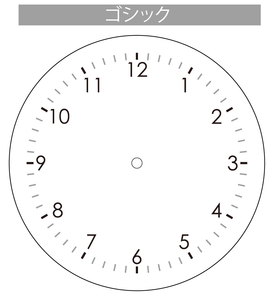 文字盤ゴシック