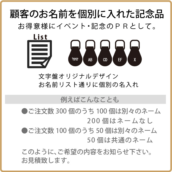 大量注文でも個別の名入れが出来るオリジナル時計