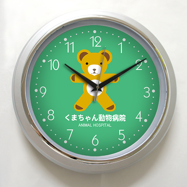 シルバー枠ロゴ時計